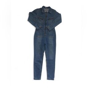 Women’s Free People Lennox Blue Denim Full body Jumpsuit Size M